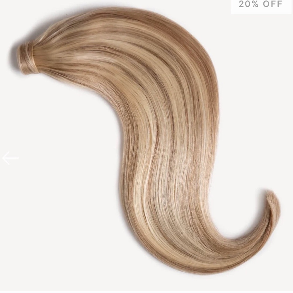 Milk and Blush 16” remy  Blonde Hair Extension ponytail never used